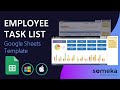 Employee Task List Google Sheets Template | Team To Do List Tool
