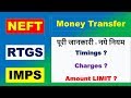 Electronic Fund Transfer- NEFT, RTGS \u0026 IMPS | Difference, Timings \u0026 Charges