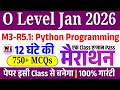 m3 r5 o level most important questions | o level m3r5 python | o level python mcq 2026 january