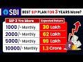 SBI SIP Plan For 3+ Years ? | Sip Investment In Hindi |  sip plans for 2025