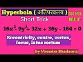 Hyperbola short trick for TGT/PGT/GIC/NDA/IIT || Conic section centre, vertex,focus,latus rectum
