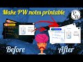 Transform PW Notes into Stunning White Background