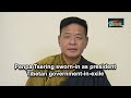 Penpa Tsering sworn-in as president Tibetan government-in-exile