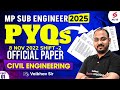 MP Sub Engineer Previous Year Question Paper Civil | MP Sub Engineer Classes Civil by Vaibhav Sir