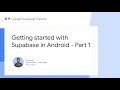 1. Getting started with Supabase