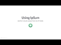 Python Tutorial : Using lpSum
