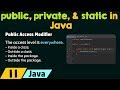 public, private, and static in Java