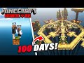 We Survived 100 Days On ONE BLOCK EXTREME in Minecraft Hardcore!
