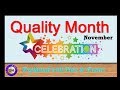 Quality Month Celebration | November Quality Month | World Quality Month |