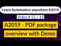 PDF package in Automation anywhere A2019/ AA360 - Encrypt, Decrypt, Extract text, split PDF, merge