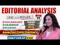 Hindu Editorial Analysis | 17 March 2026 | Reading, Vocab, Grammar, News | by Rupam Chikara Ma'am