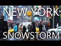 SNOWSTORM DAY IN NEW YORK TIMES SQUARE