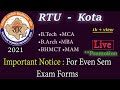 Live🛑 : RTU New Important Notice For Even Sem Promotion 🔥 | RTU Kota