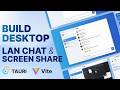 Build Offline LAN Chat Desktop App with Screen Sharing | No Internet Needed | Tauri + Vite