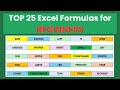 TOP 25 Basic Excel Formulas for Beginners (2025) | Step-by-Step Excel Guide
