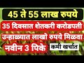 45-55 लाख 35 दिवसात मिळुण देणारी एप्रिल-मे मधील 3 पिके |उन्हाळी पिके unali pike|new high profit crop
