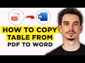 How To Copy Table From PDF To Word (2026) - Full Guide