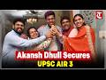 UPSC 2025: Akansh Dhull Secures AIR 3, Celebrates Success with Family in Panchkula