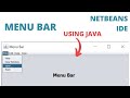 How to create Menu Bar in java Netbeans || GUI || jmenu || java swing ||