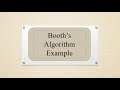 Booth's Algorithm with Example solution | [Urdu / Hindi] part-2