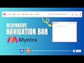 Creating Myntra Navbar Clone  | Responsive Navigation Bar Using HTML \u0026 CSS | In Hindi