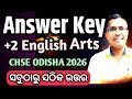 Xii English Arts chse odisha board exam 2026 answer key  #chseodisha #hksir #mychseclass