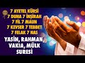 Yasin Rahman Vakıa Mülk 7 Ayetel Kürsi 7 Duha 7 İnşirah 7 Fil 7 Maun 7 Kevser 7 Tebbet 7 Felak 7 Nas