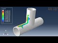 ABAQUS tutorials : crack growth in T-jiont pipe using XFEM method