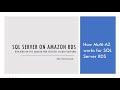 How Multi-AZ Works For SQL-Server on RDS
