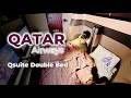 I Slept in a Double Bed on Qatar Airways Qsuite A350-1000 | Best Business Class Ever?