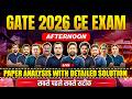 GATE 2026 CE Exam Analysis (Afternoon) | Paper Solution \u0026 Answer Key | Live #infinityzone