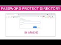 Password protect a directory in Apache