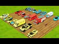 TRANSPORTING CARS, AMBULANCE, POLICE CARS, FIRE TRUCK OF COLORS! WITH TRUCKS! - FS22