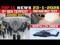 Indian Defence Updates : 6th Gen Tempest Deal,Dhvani Hypersonic Test,TATA New WHICV,Kenya LCH Order