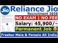 Reliance Jio Work From Home Job 2026 💥| 10th Pass Jobs | Online Jobs At Home | Reliance Jio WFH Job