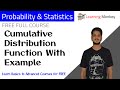 Cumulative Distribution Function With Example || Lesson 46 || Probability \u0026 Statistics ||