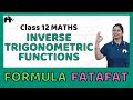 Inverse Trigonometric Functions | Class 12 Maths Formulas list chapter wise | CBSE NCERT