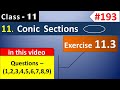 Ex 11.3 Class 11 (Q1 to Q9) || Ellipse || Conic Sections Class 11 || Ch 11 Maths Class 11