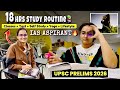 IAS Aspirant😭: 18hrs UPSC Study Routine🔥| Wake up at 6am for UPSC Prelims 2026📚| #vlog