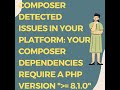Your Composer dependencies require a PHP version  8.1.0