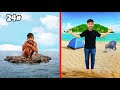 Small vs Big Island – 24 Hours Survival Challenge