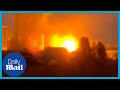 Ukraine: Moment explosion hits Shevchenkivskyi District of Kyiv