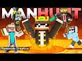 Minecraft Manhunt (1V3) But I Secretly Used CREATIVE Mode...
