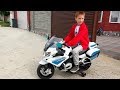 Funny Kids Ride on BMW Police Sportbike Pocket bike Unboxing and Assembling Surprise Children's Toys