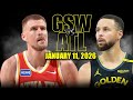 Golden State Warriors vs Atlanta Hawks Full Game Highlights – January 11, 2026 | NBA Season