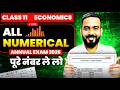 Class 11 Economics Important Numericals For Annual Exam 2025-26 🔥One Shot Revision Class 11 Economic