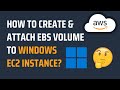 How to Attach and Mount Extra EBS Volume to Windows EC2 in AWS | Mounting EBS Volume | AWS Live Demo