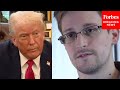 WATCH: Reporter Asks Trump If He's Considering Pardoning Edward Snowden