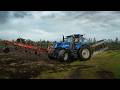 Ploughing grassland for wheat seeding in Iceland