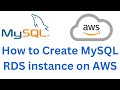 How to Create MySQL RDS instance on AWS|How to Connect MYSQL RDS from EC2 Instance |AWS RDS Tutorial